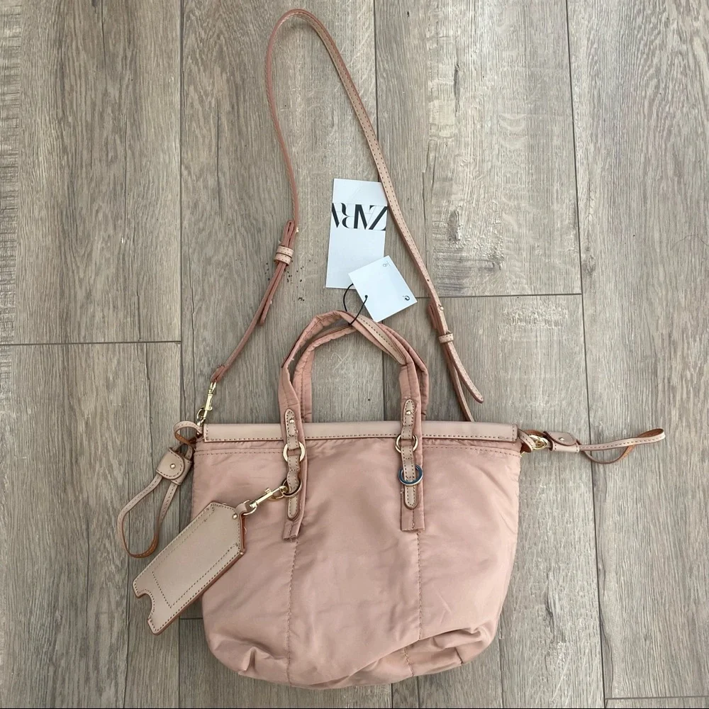 Zara Nylon Mini Tote and Crossbody Bag - Picture 6 of 8